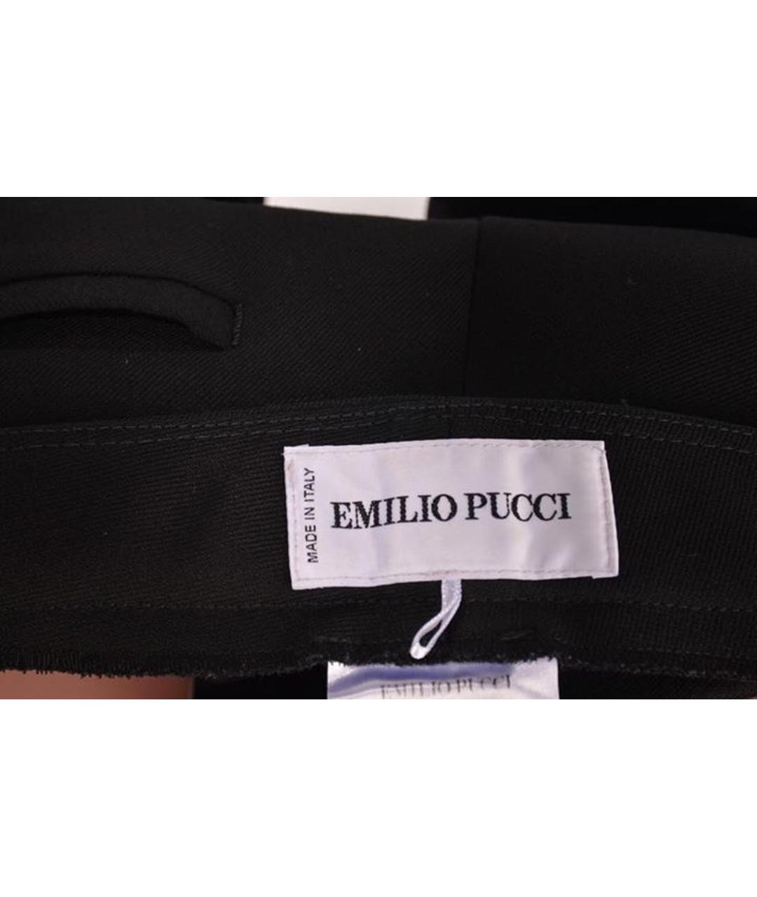 EMILIO PUCCI Черные прямые брюки, фото 3
