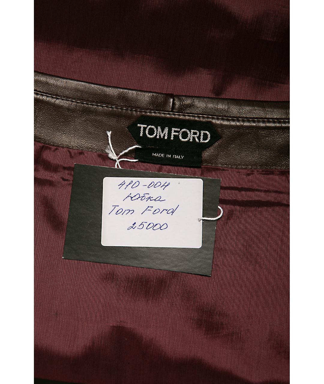 TOM FORD Бордовая юбка мини, фото 4