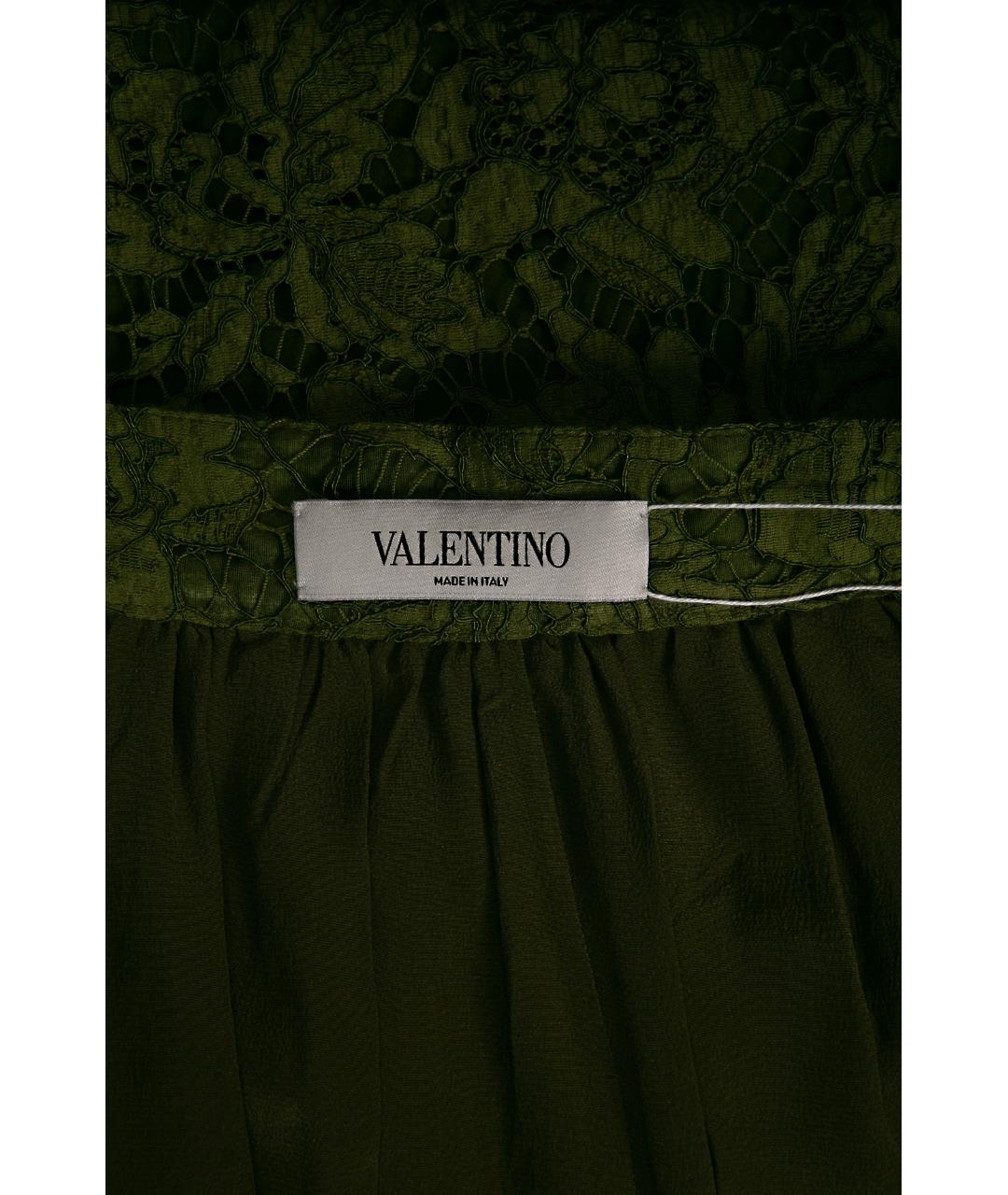 VALENTINO Зеленая юбка миди, фото 4