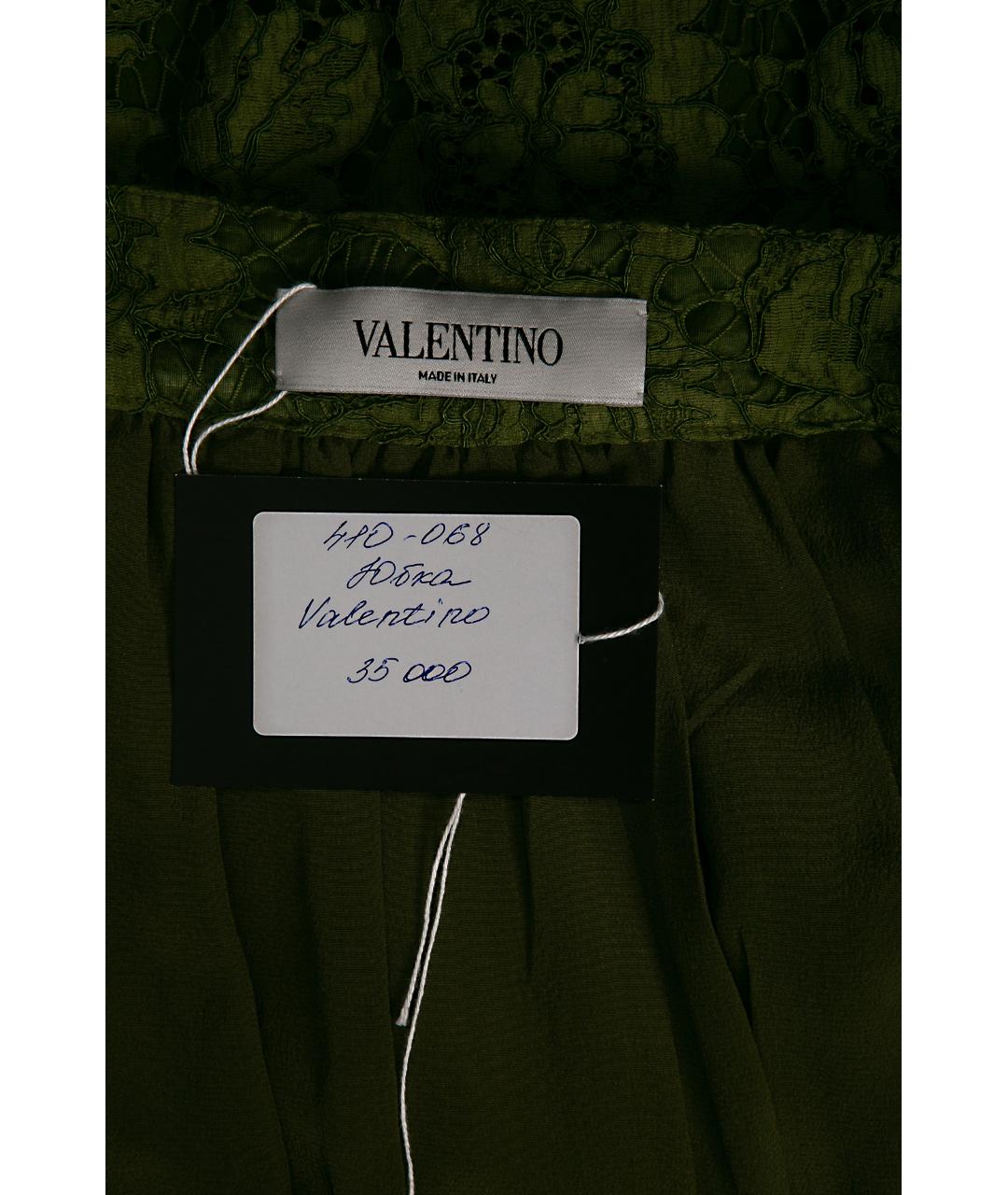 VALENTINO Зеленая юбка миди, фото 5