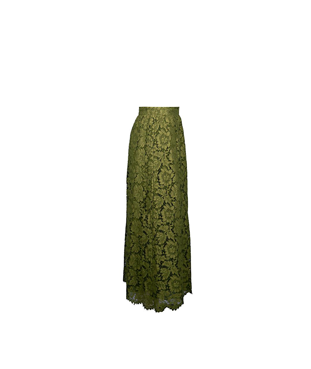 VALENTINO Зеленая юбка миди, фото 2