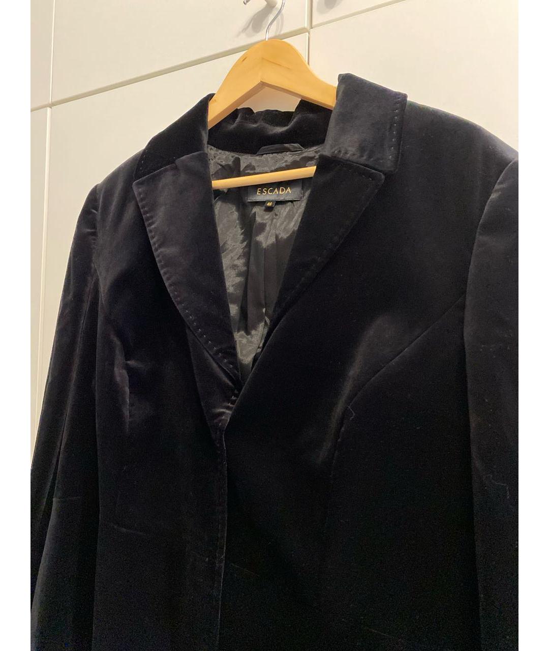 ESCADA Черный хлопко-эластановый жакет/пиджак, фото 4