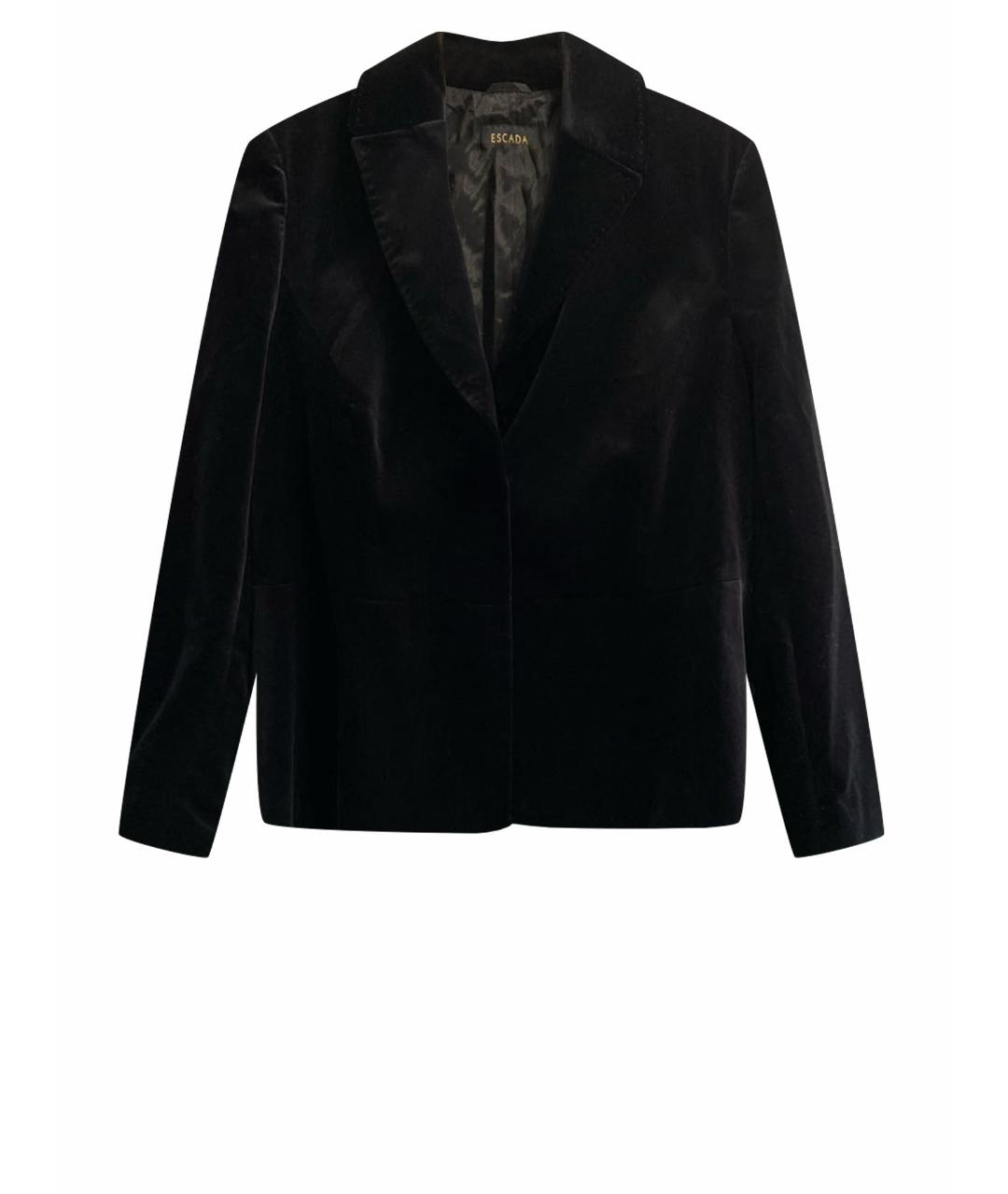 ESCADA Черный хлопко-эластановый жакет/пиджак, фото 1