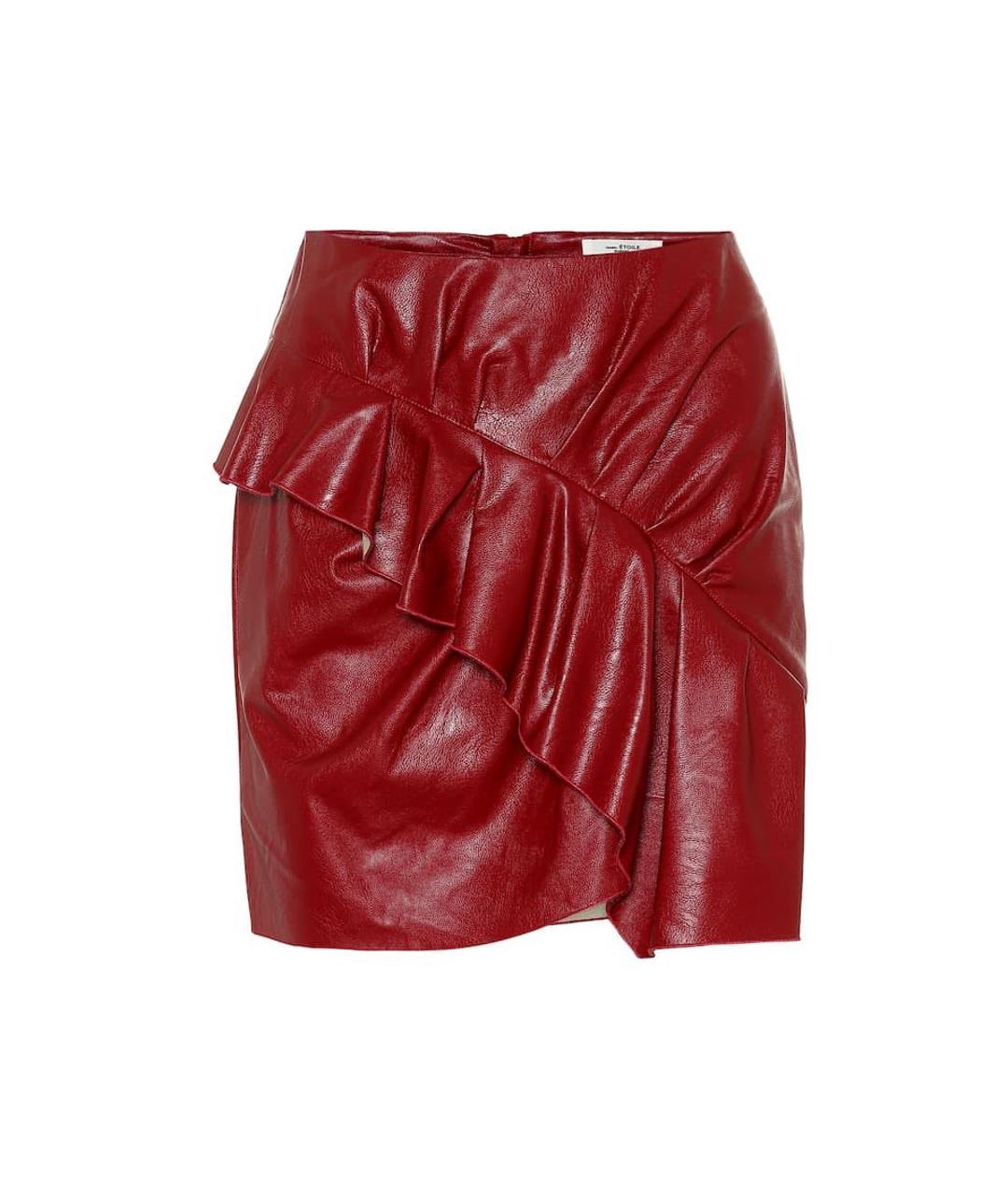 ISABEL MARANT ETOILE Красная кожаная юбка мини, фото 1