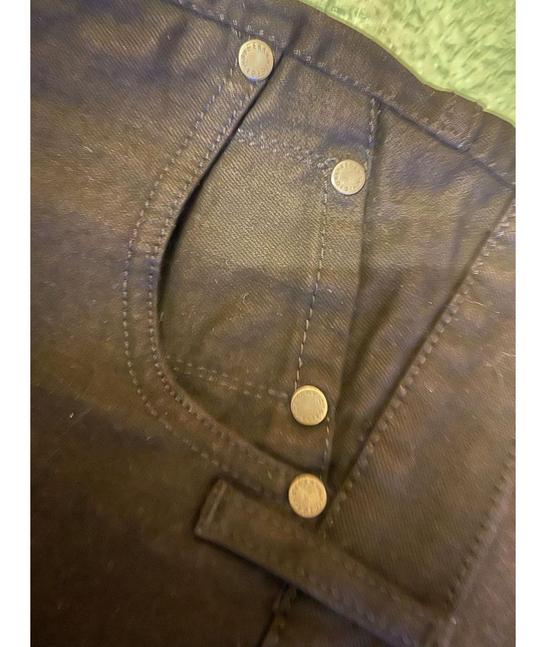 VICTORIA BECKHAM Черные хлопко-полиэстеровые джинсы слим, фото 7