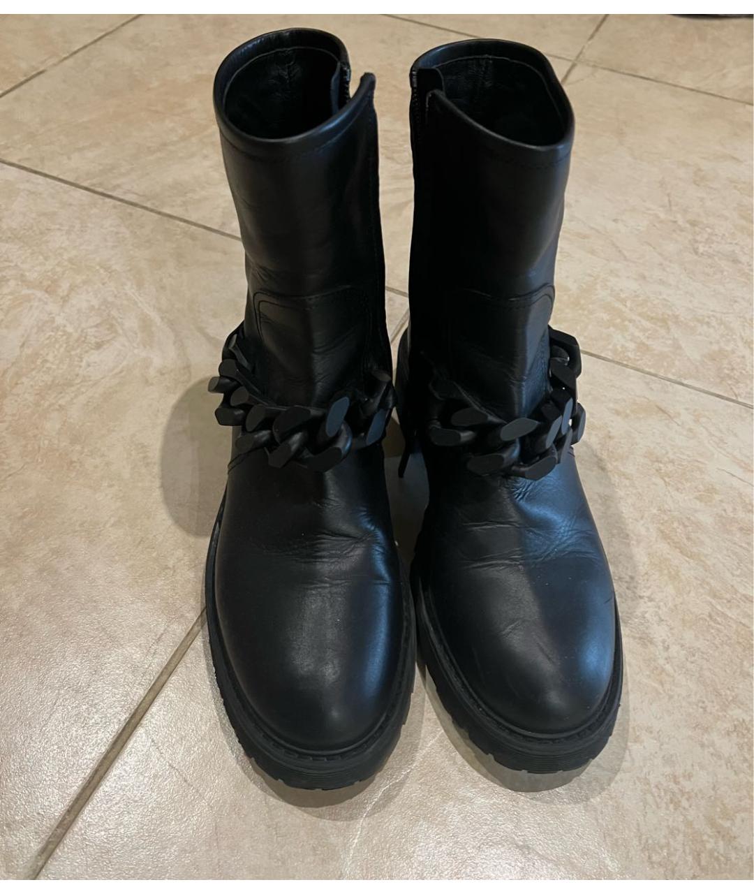 GIUSEPPE ZANOTTI DESIGN Черные кожаные ботинки, фото 2