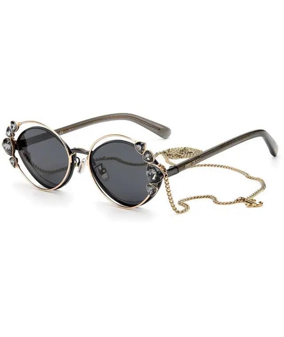 JIMMY CHOO Серые металлические солнцезащитные очки, фото 1