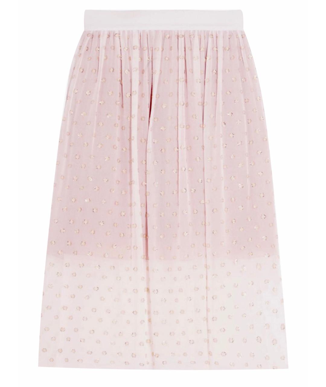 STELLA MCCARTNEY Бежевая шелковая юбка миди, фото 1