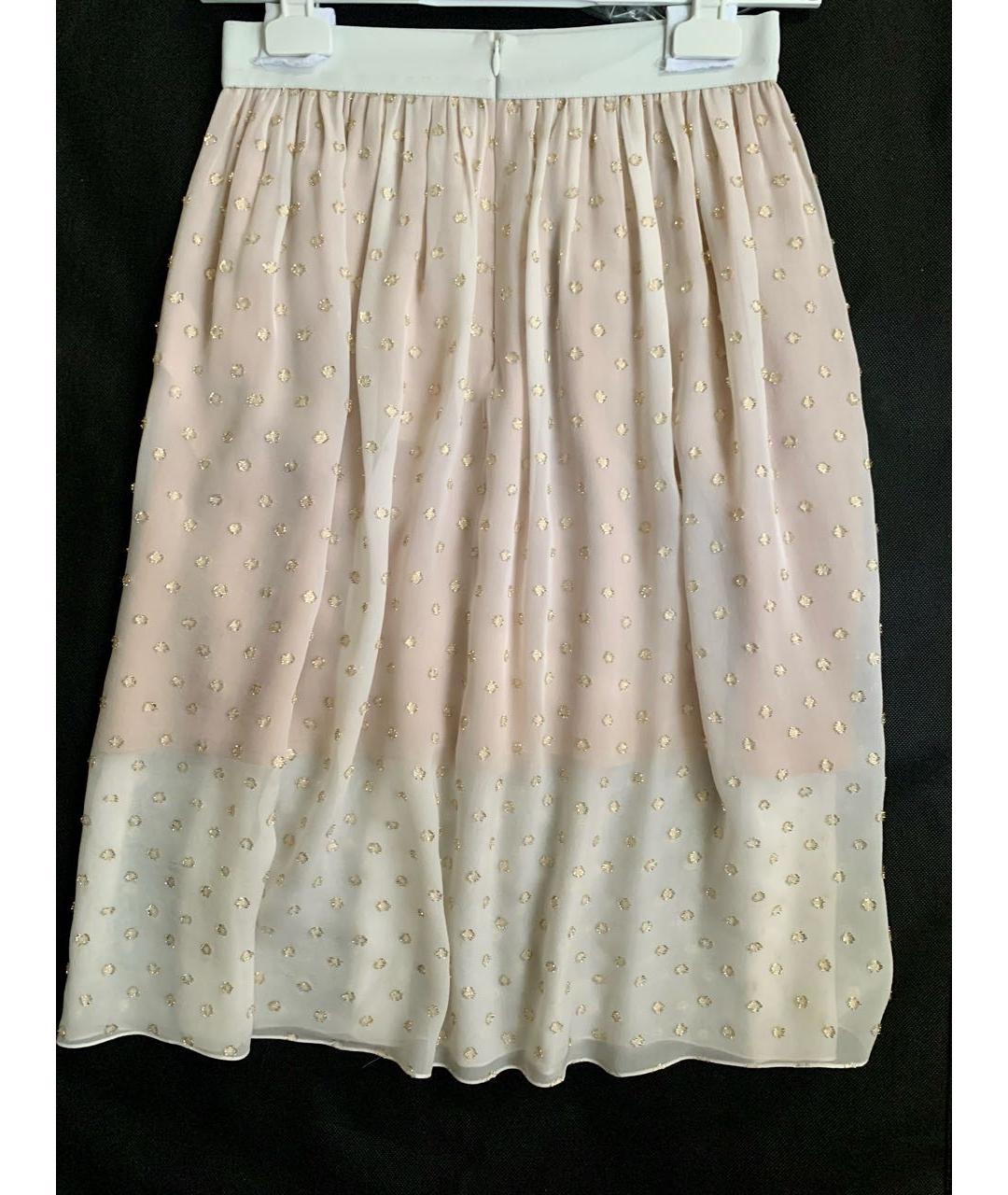 STELLA MCCARTNEY Бежевая шелковая юбка миди, фото 3