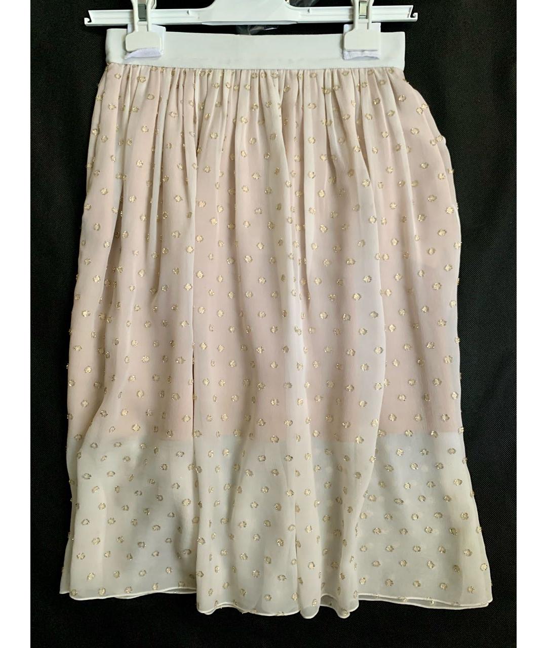 STELLA MCCARTNEY Бежевая шелковая юбка миди, фото 2