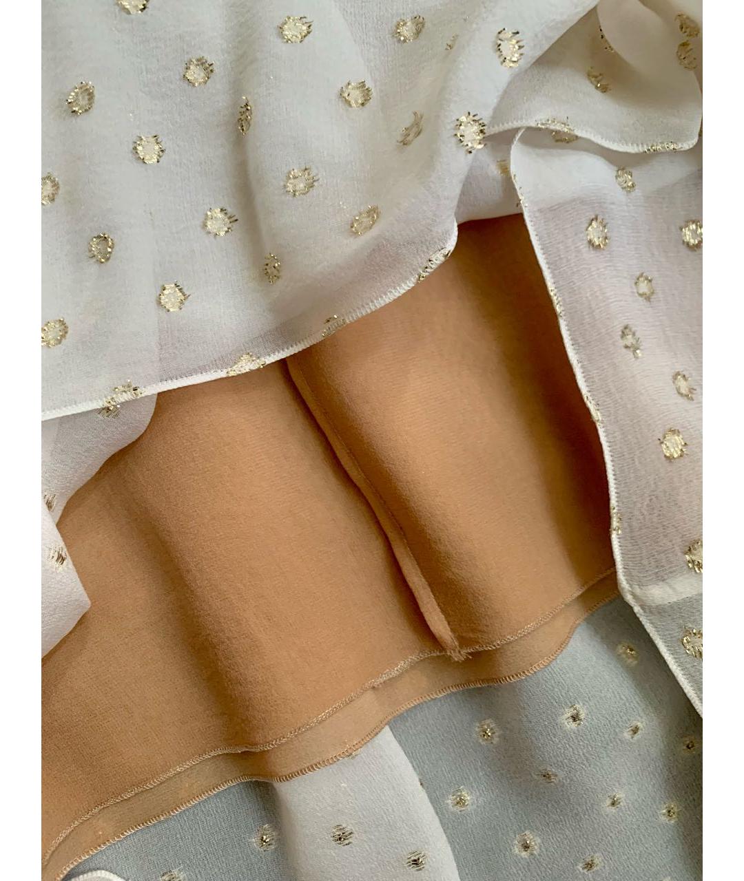 STELLA MCCARTNEY Бежевая шелковая юбка миди, фото 4