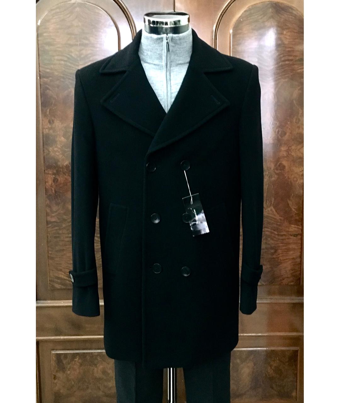 AZZARO Черное шерстяное пальто, фото 8