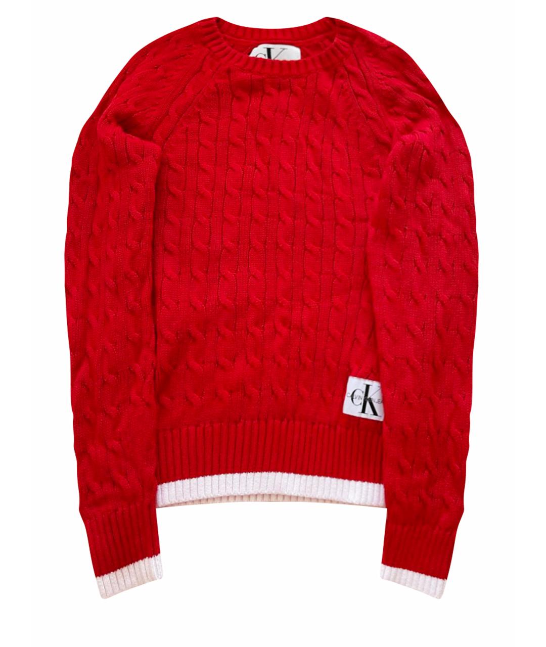 CALVIN KLEIN Красный хлопковый джемпер / свитер, фото 1