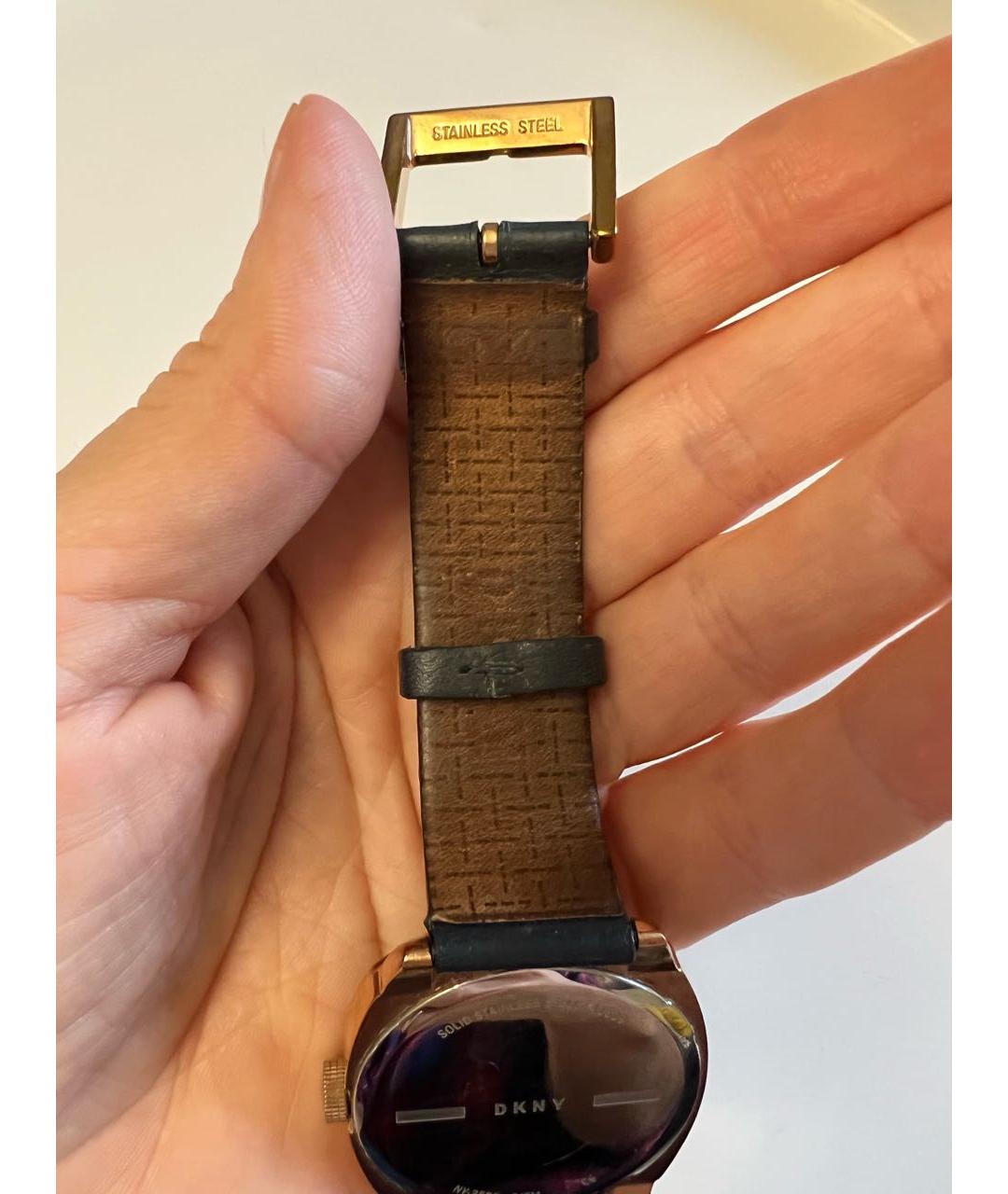 DKNY Золотые металлические часы, фото 5