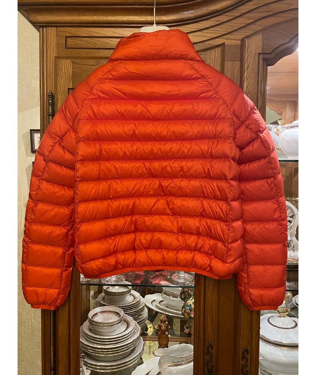 MONCLER Оранжевая полиамидовая куртка, фото 3