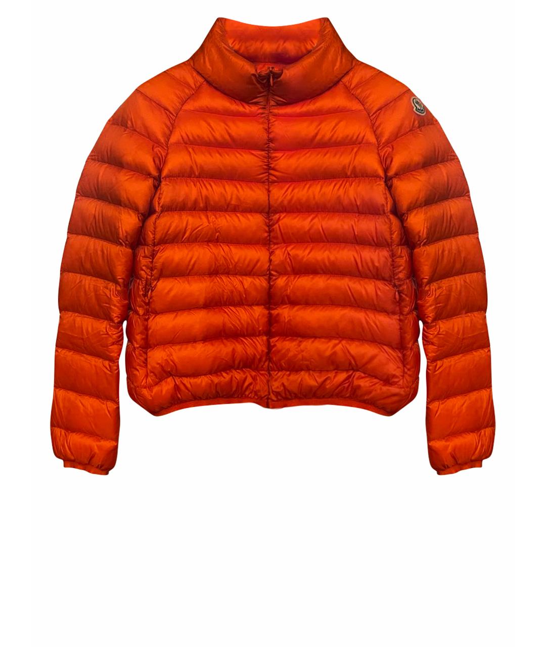 MONCLER Оранжевая полиамидовая куртка, фото 1