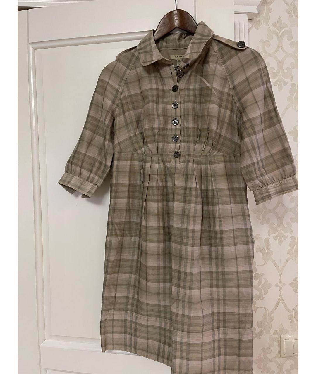 BURBERRY LONDON Бежевое повседневное платье, фото 6