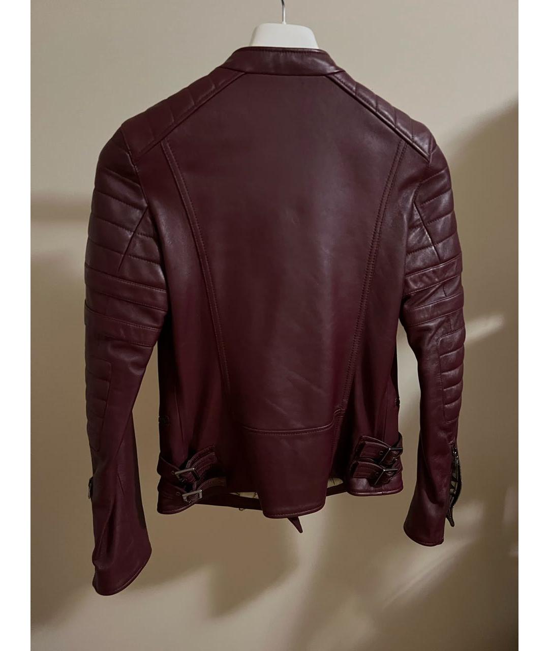 ETRO Бордовая кожаная куртка, фото 2