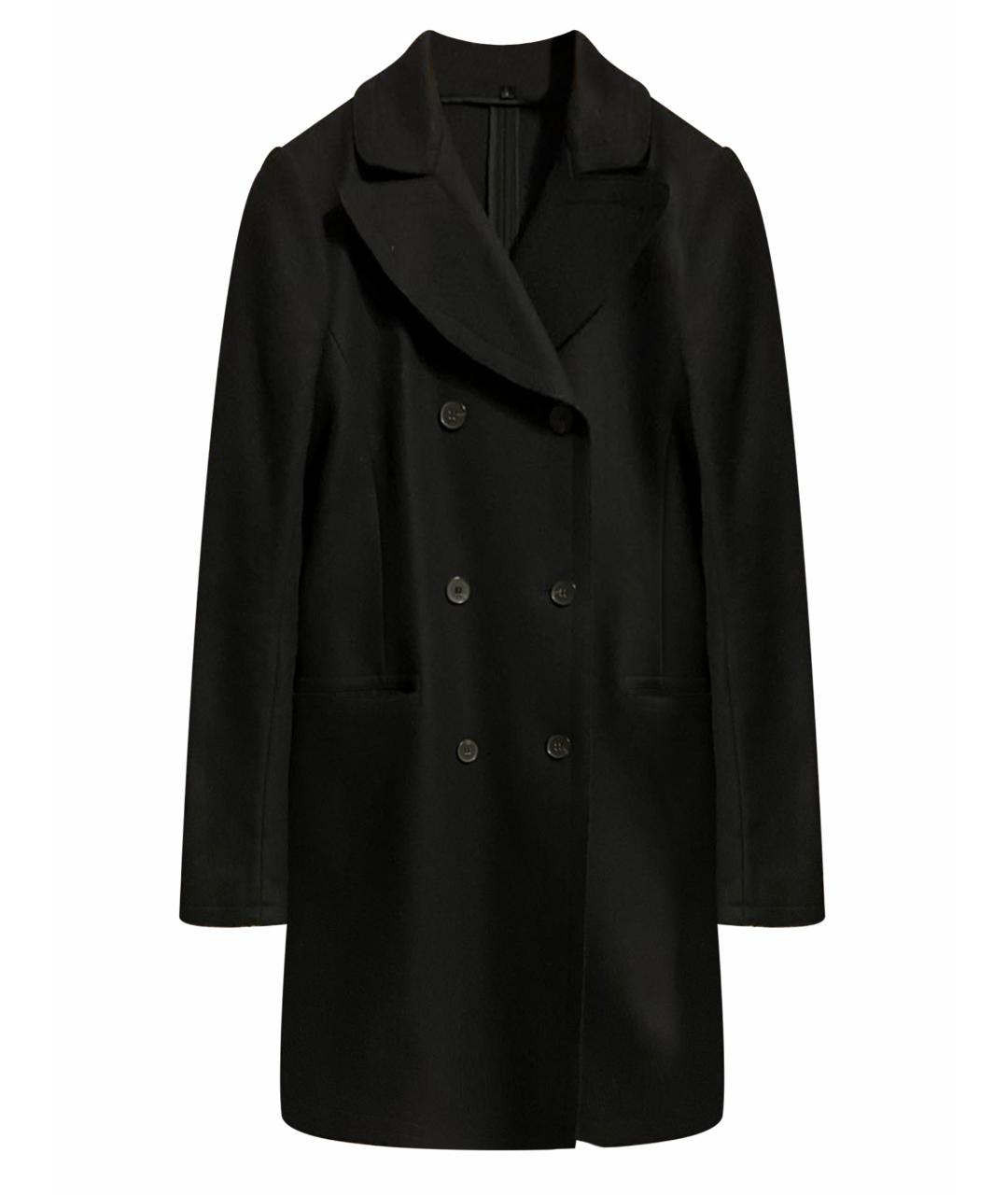 THEORY Черное шерстяное пальто, фото 1