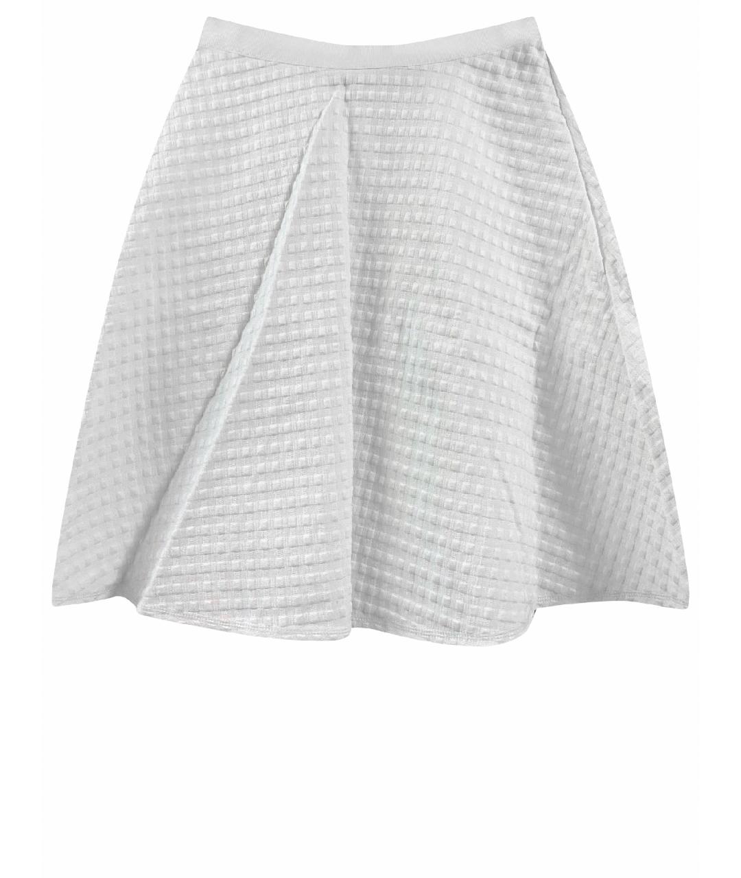 THEORY Белая полиамидовая юбка миди, фото 1