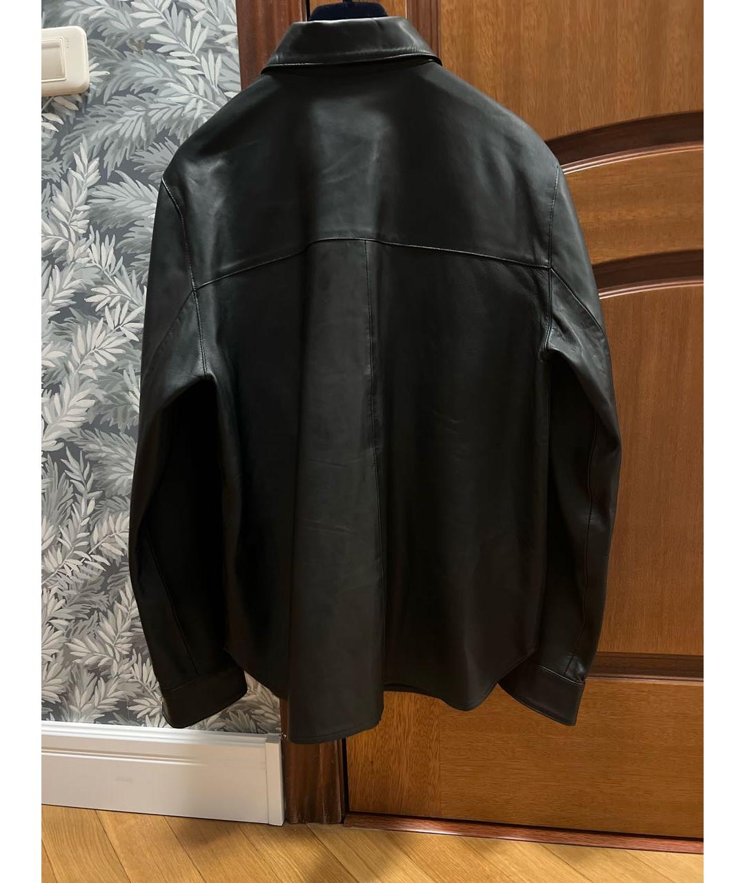 SEVENTY Черный кожаный жакет/пиджак, фото 2