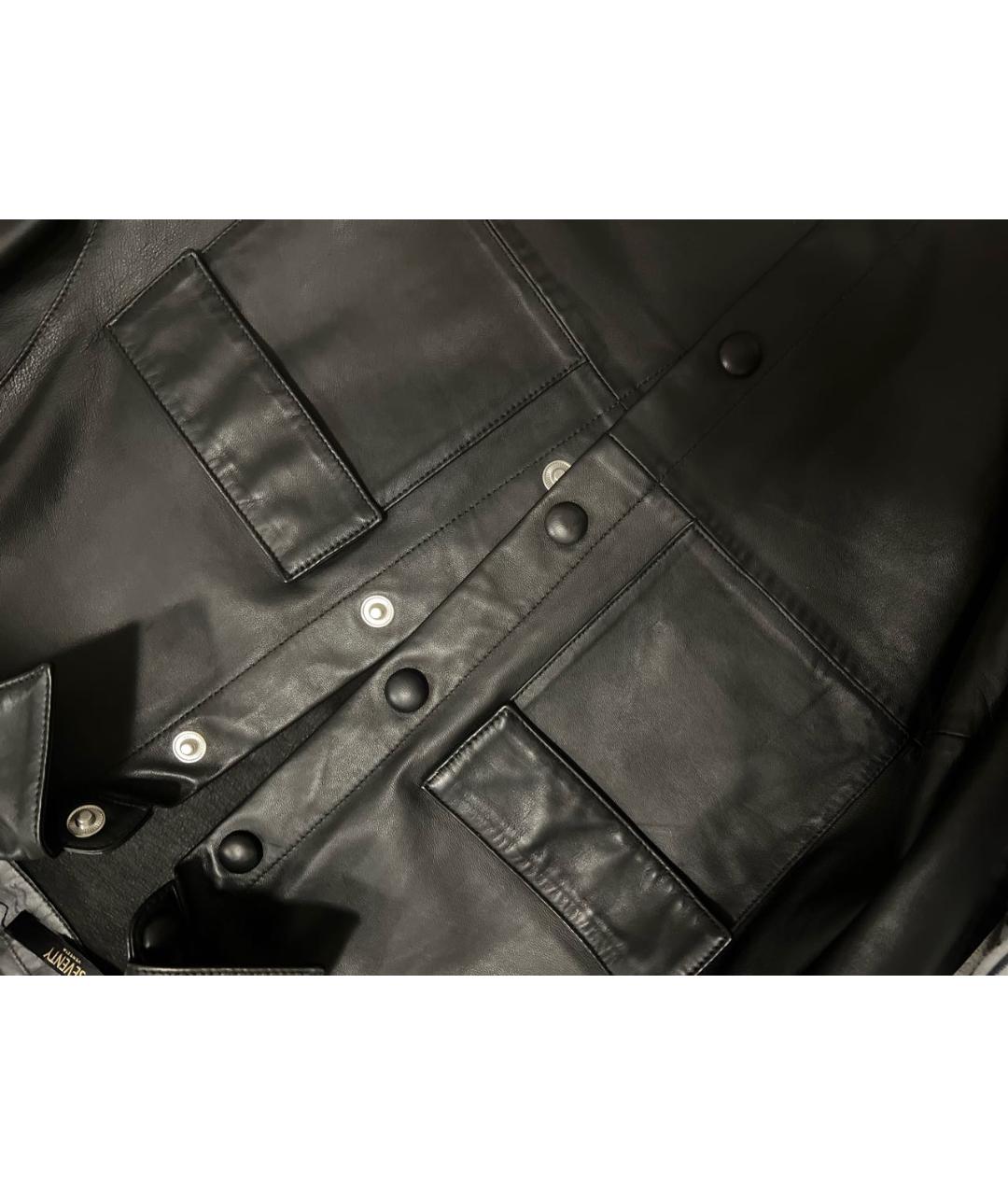 SEVENTY Черный кожаный жакет/пиджак, фото 4