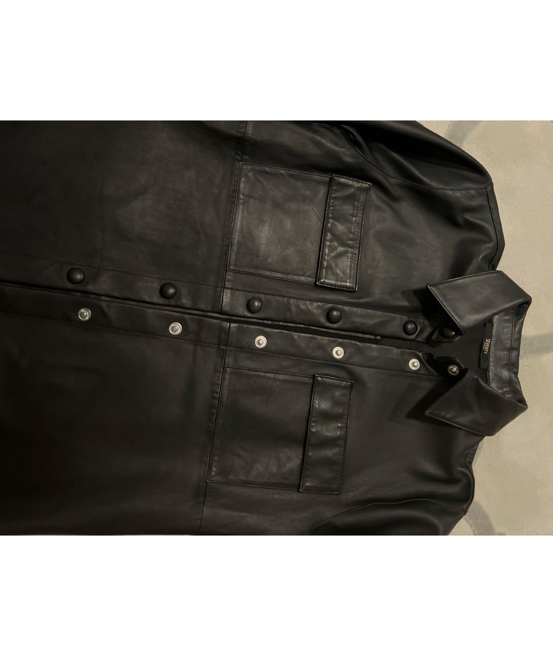 SEVENTY Черный кожаный жакет/пиджак, фото 7