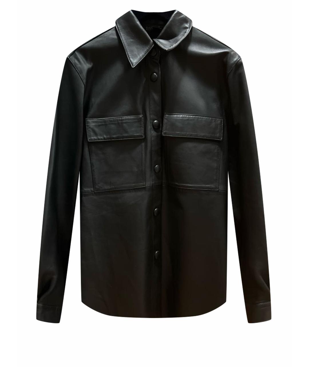 SEVENTY Черный кожаный жакет/пиджак, фото 1