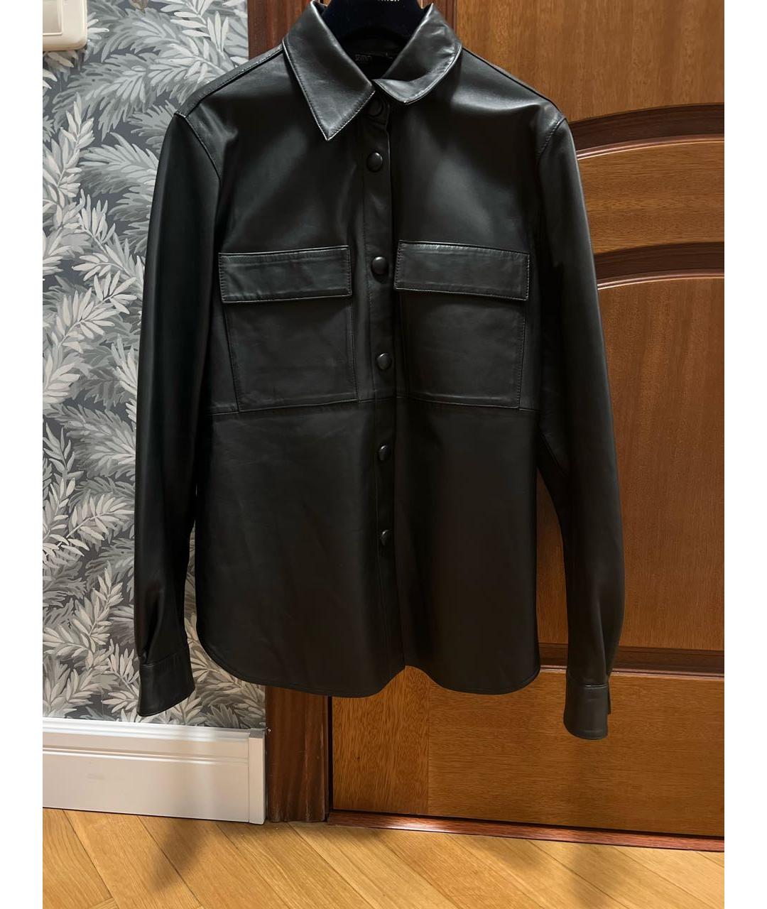 SEVENTY Черный кожаный жакет/пиджак, фото 8