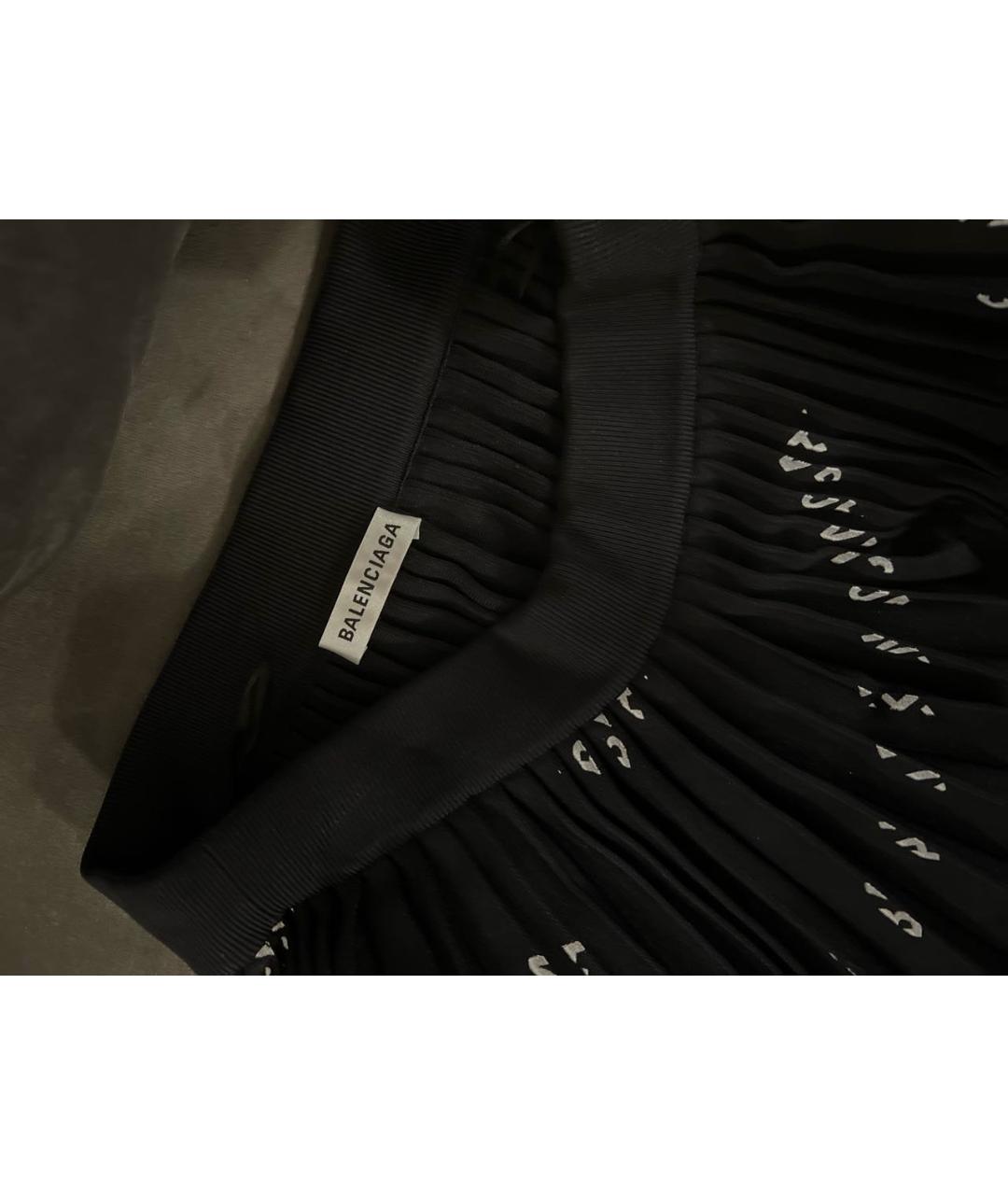 BALENCIAGA Черная юбка миди, фото 3