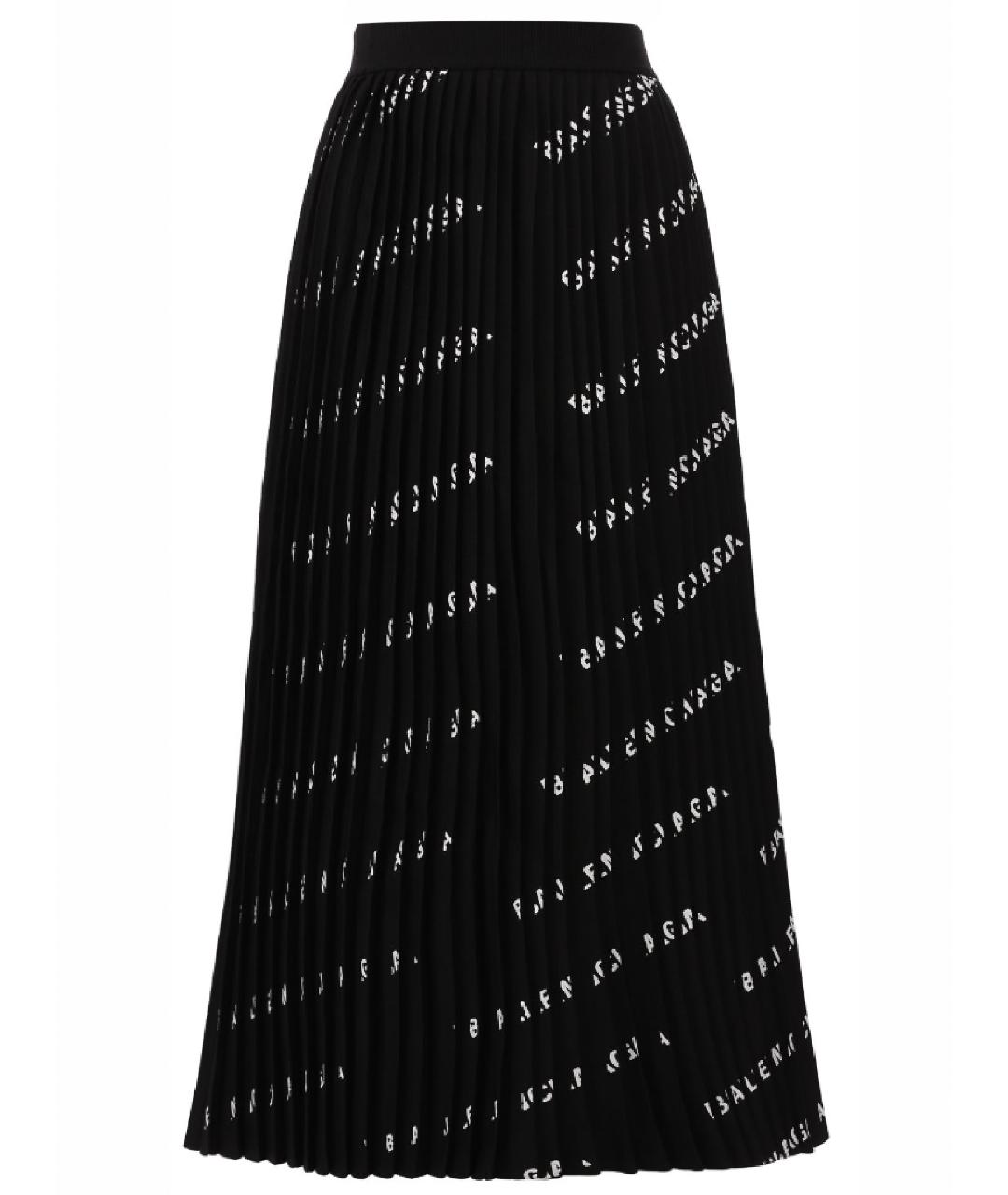 BALENCIAGA Черная юбка миди, фото 1