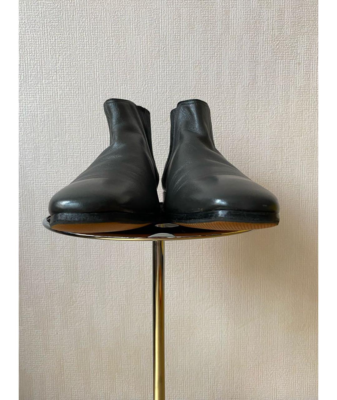 HERMES PRE-OWNED Антрацитовые кожаные высокие ботинки, фото 4