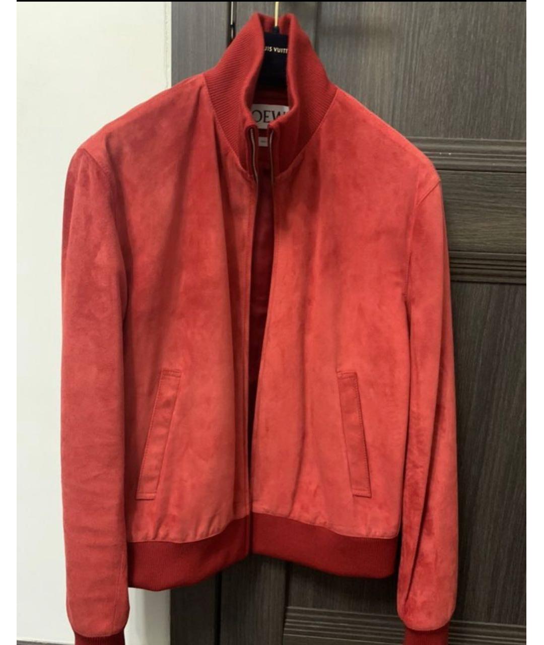 LOEWE Красная замшевая куртка, фото 6