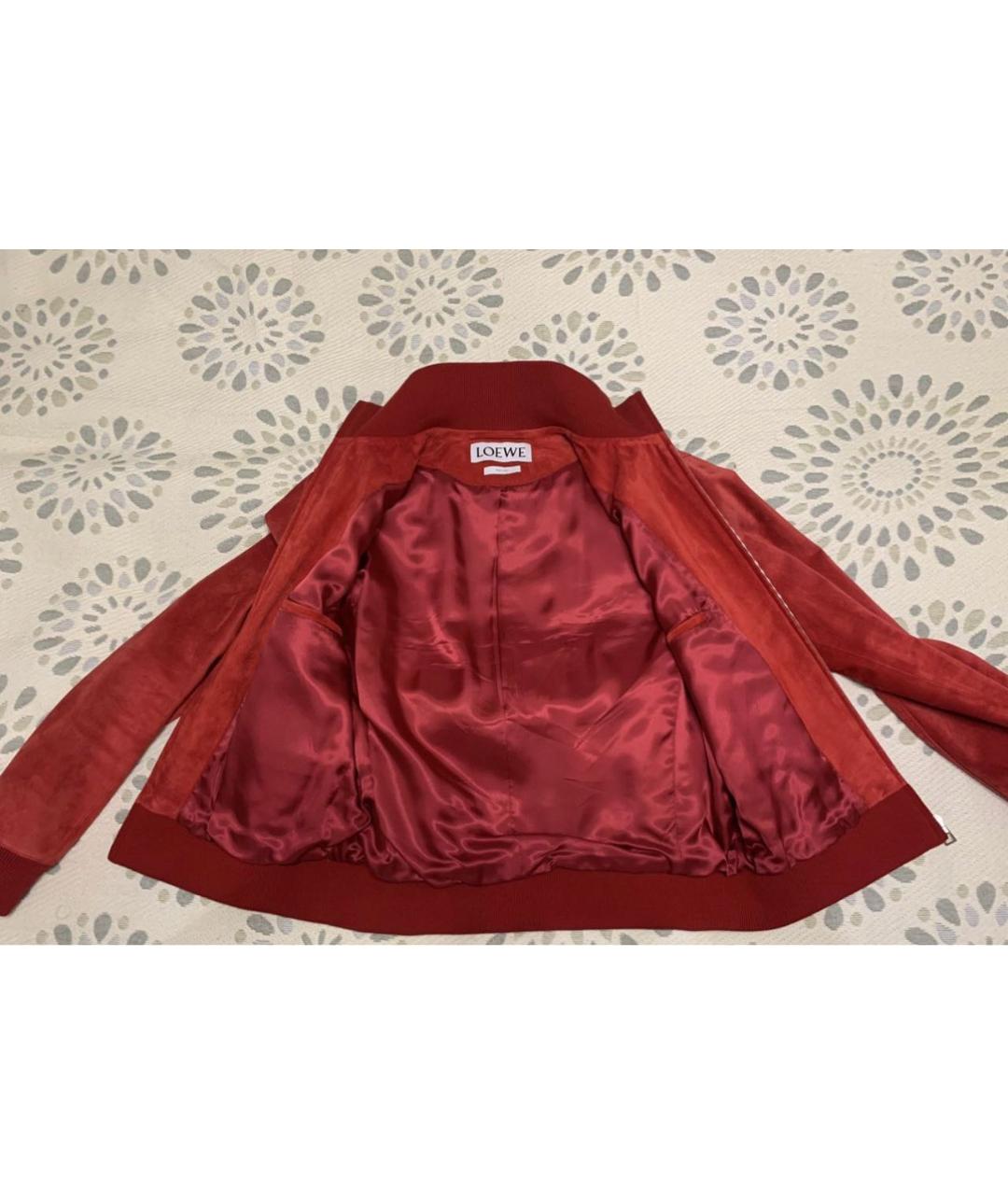 LOEWE Красная замшевая куртка, фото 2