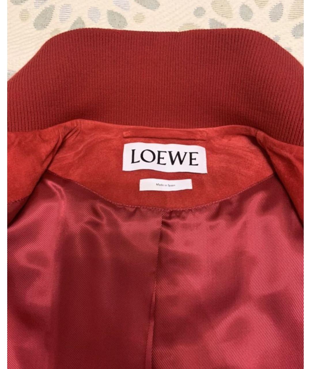 LOEWE Красная замшевая куртка, фото 3