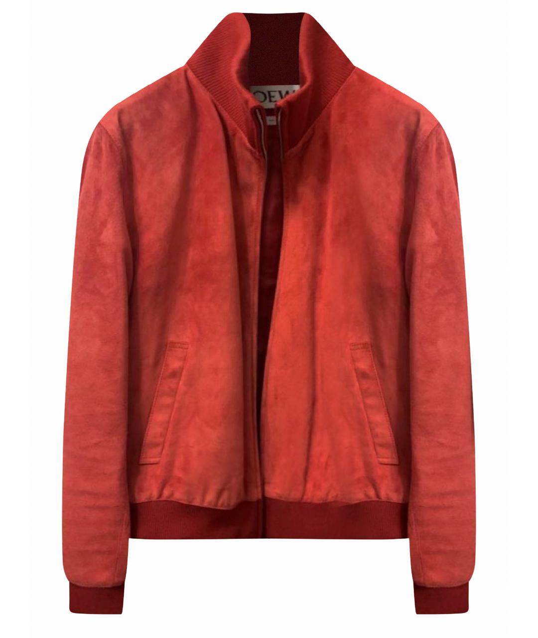 LOEWE Красная замшевая куртка, фото 1