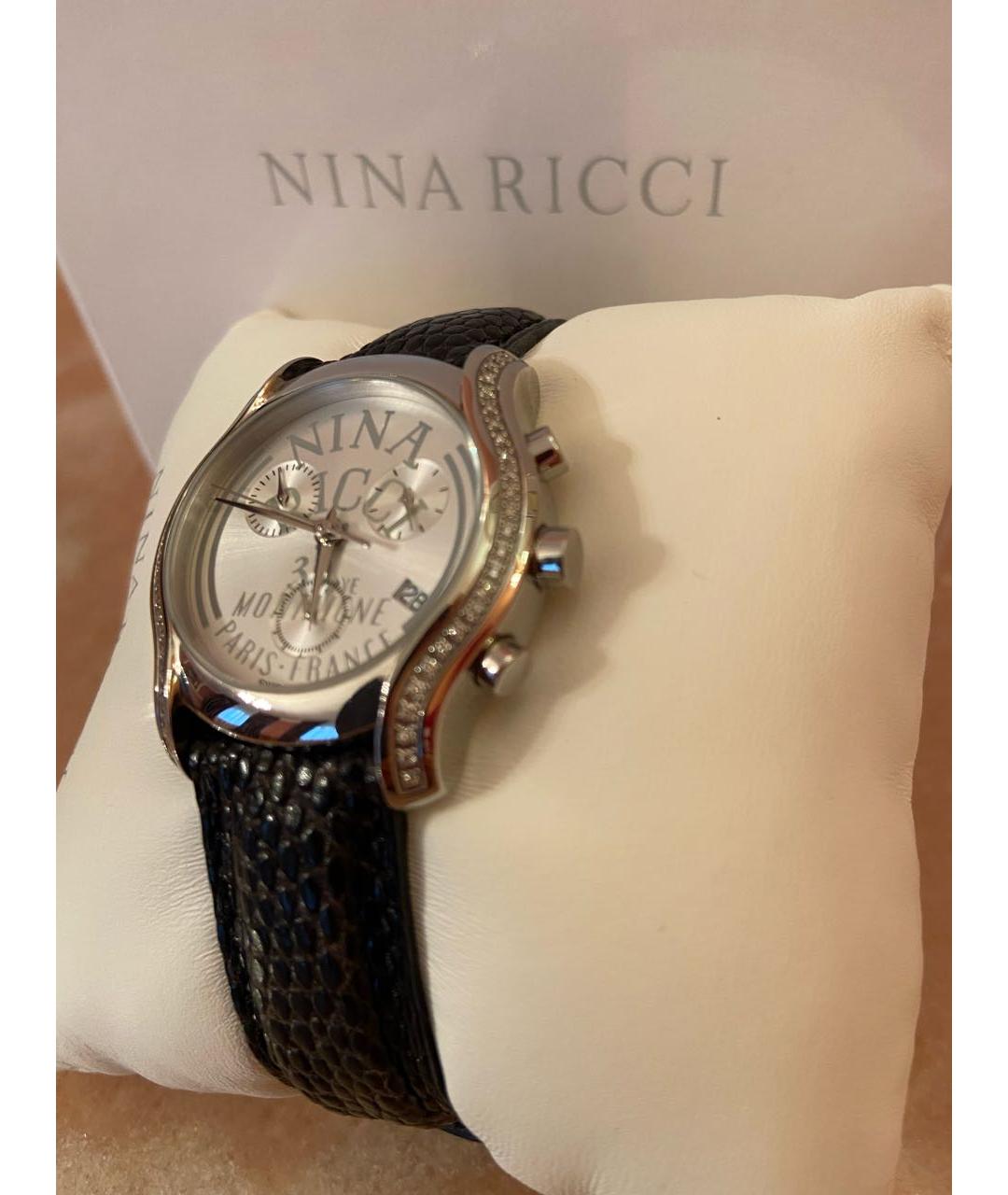 NINA RICCI VINTAGE Черные стальные часы, фото 2