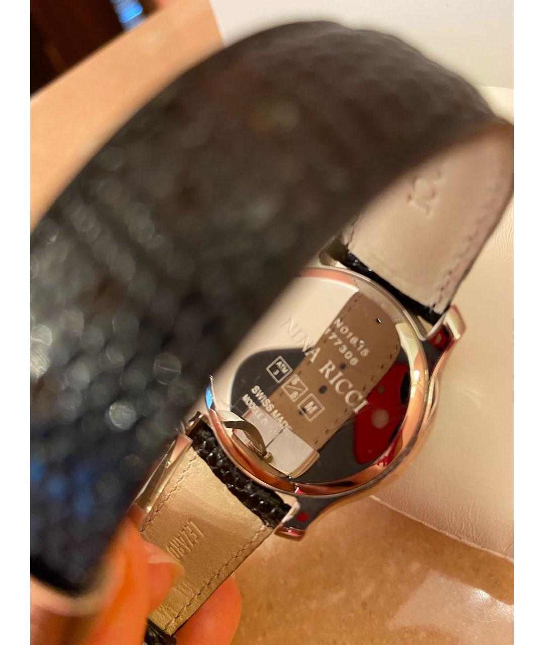 NINA RICCI VINTAGE Черные стальные часы, фото 3