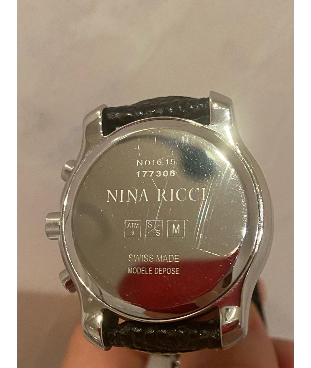 NINA RICCI Черные металлические часы, фото 3