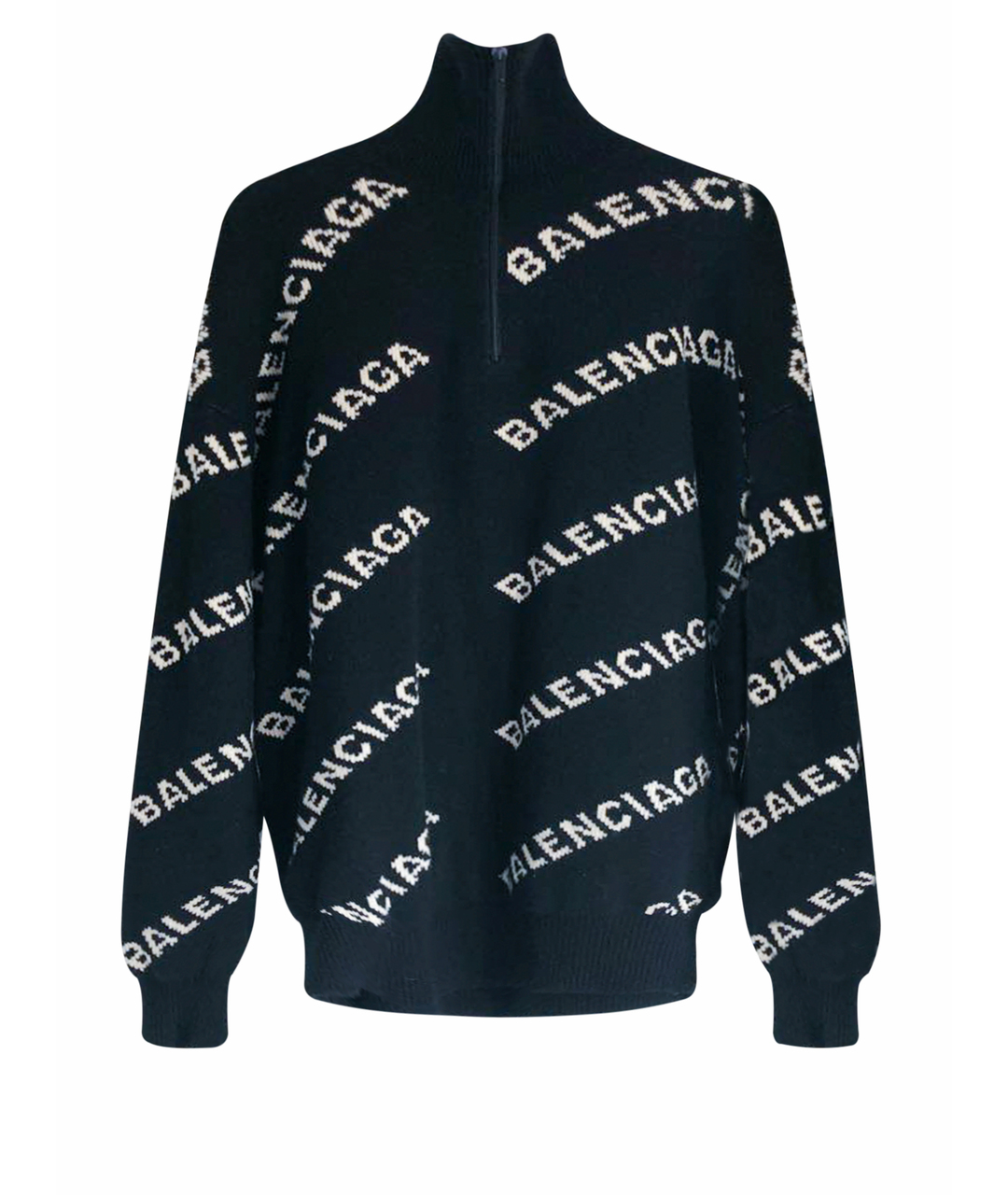 BALENCIAGA Черный шелковый джемпер / свитер, фото 1
