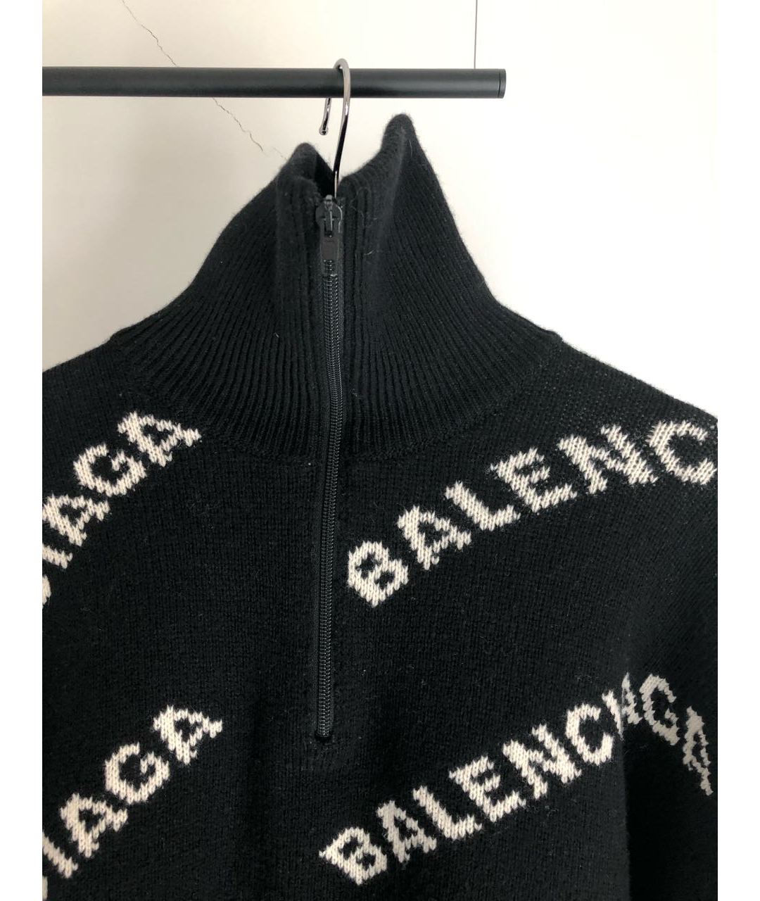 BALENCIAGA Черный шелковый джемпер / свитер, фото 3