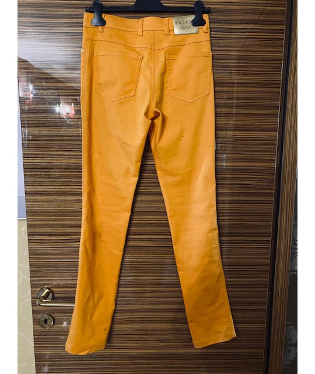 ESCADA Оранжевое хлопко-эластановые прямые джинсы, фото 2