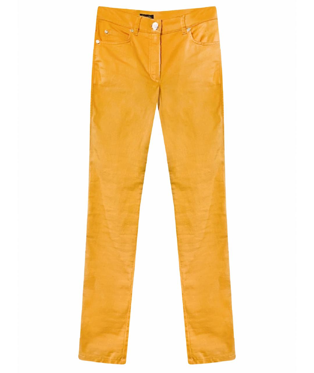 ESCADA Оранжевое хлопко-эластановые прямые джинсы, фото 1