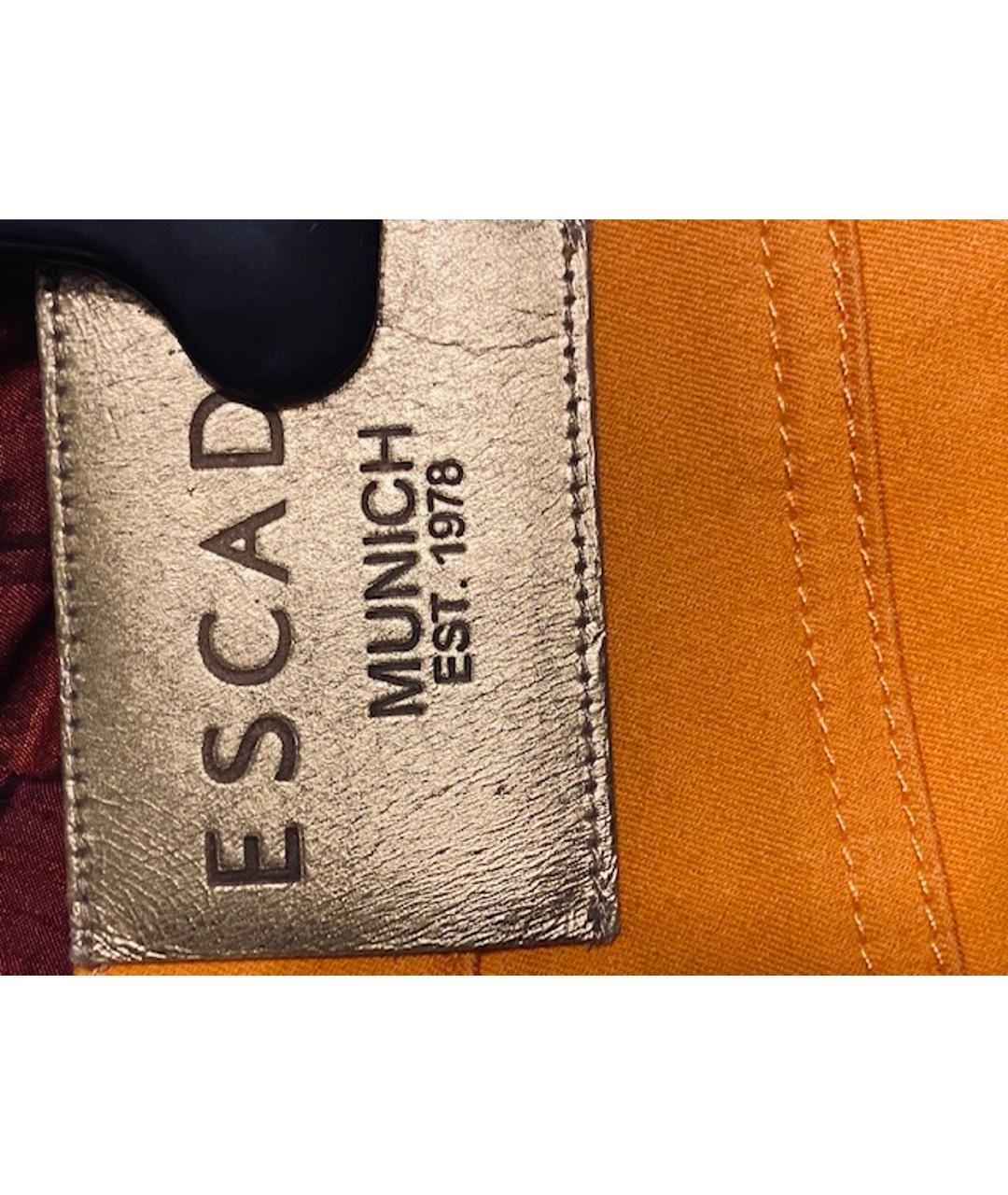 ESCADA Оранжевое хлопко-эластановые прямые джинсы, фото 6