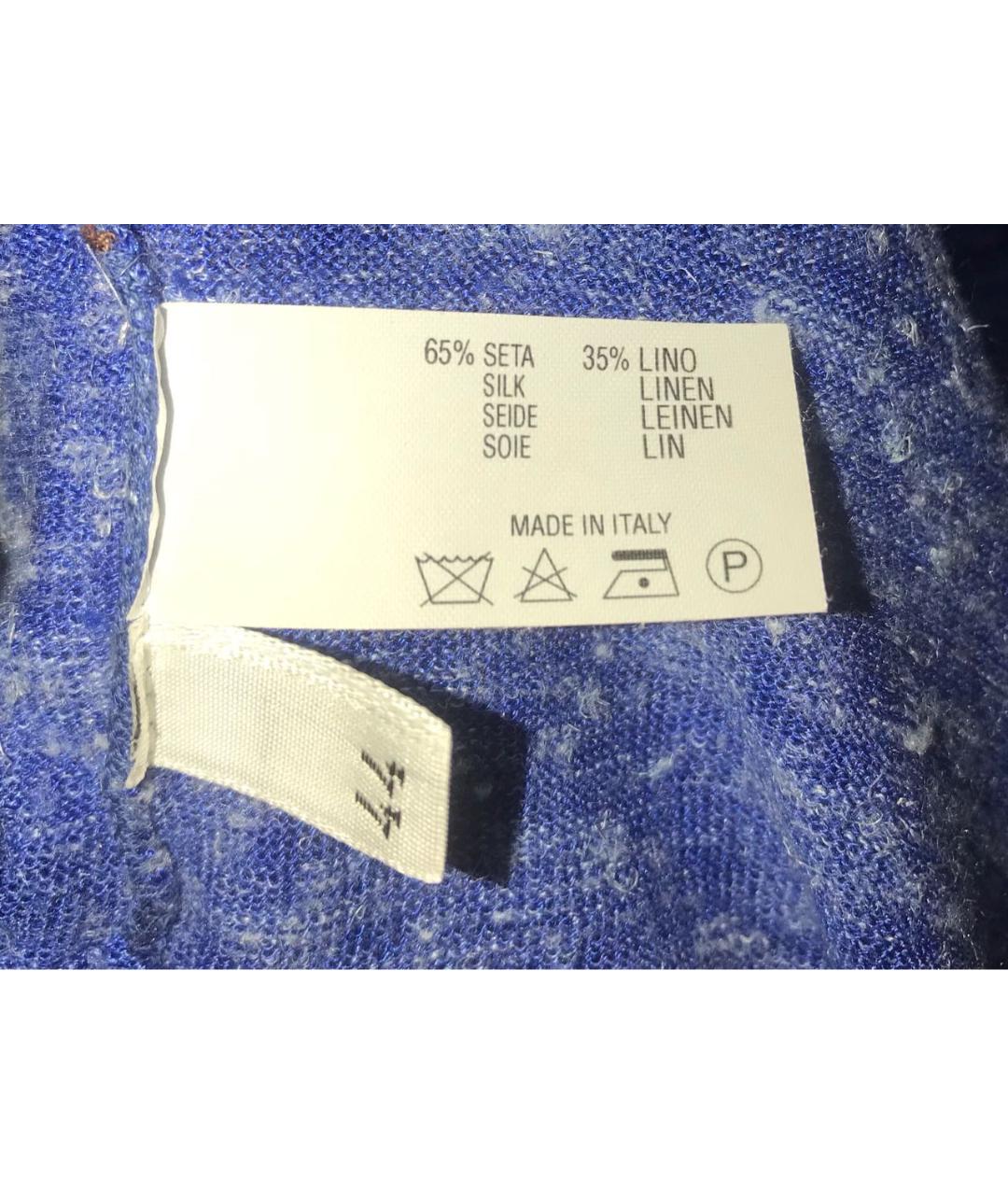 KITON Синий шелковый джемпер / свитер, фото 4