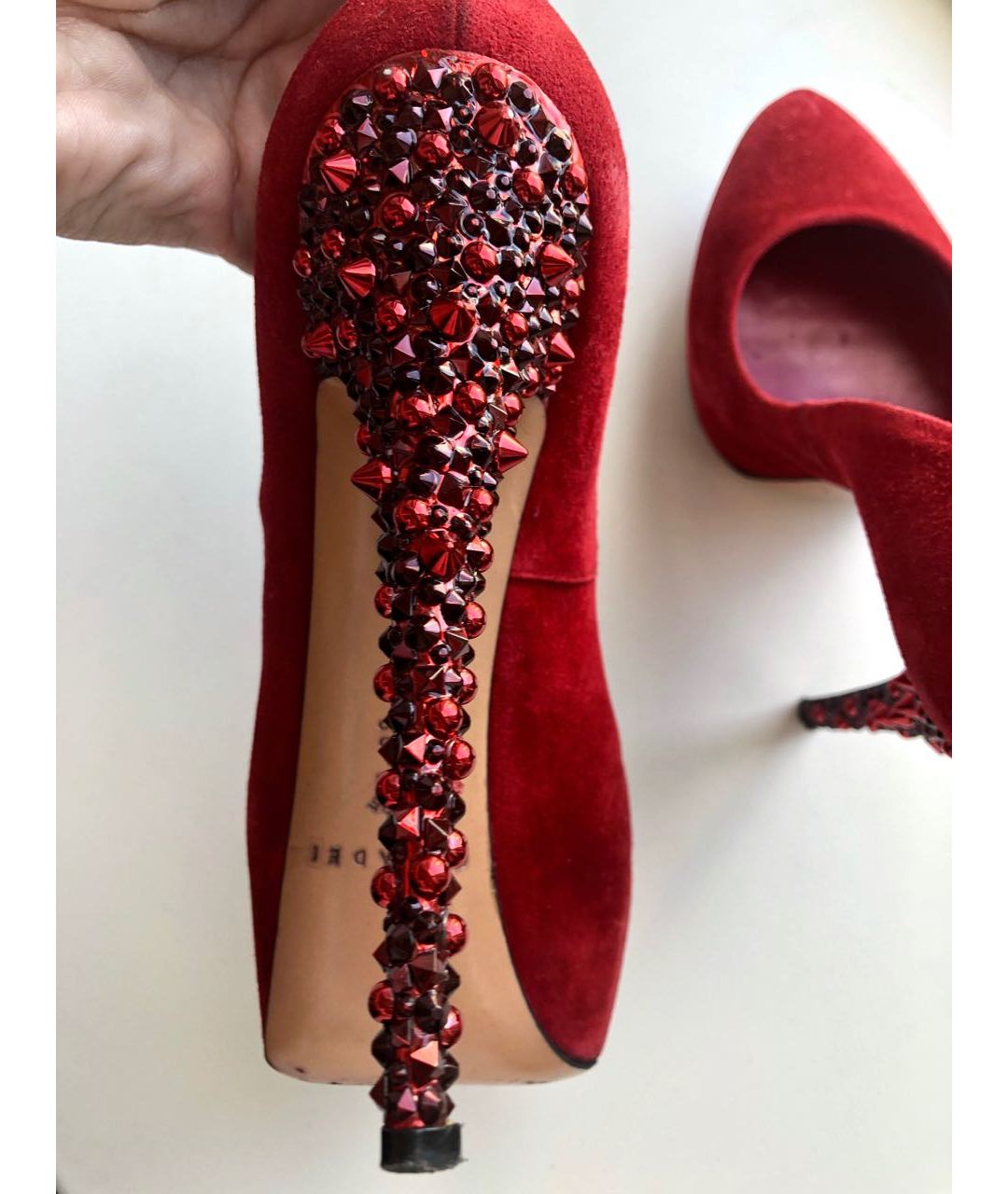 CASADEI Красные замшевые туфли, фото 3