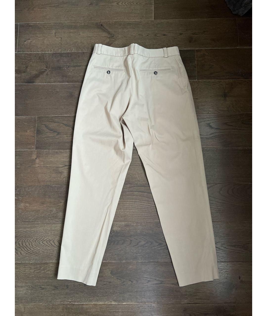 SANDRO Бежевые хлопковые брюки чинос, фото 2