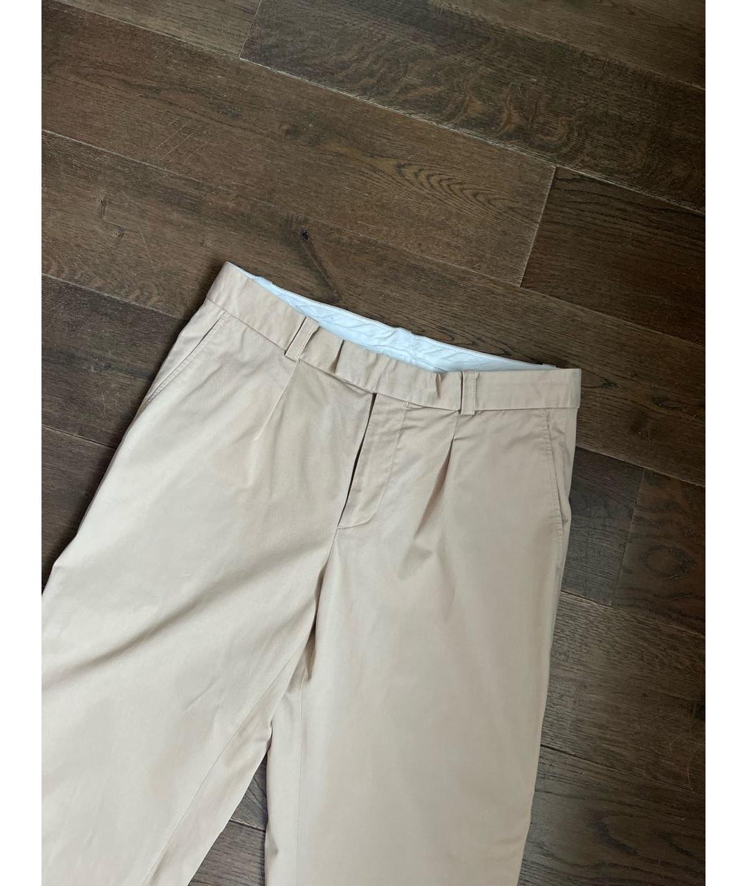 SANDRO Бежевые хлопковые брюки чинос, фото 3