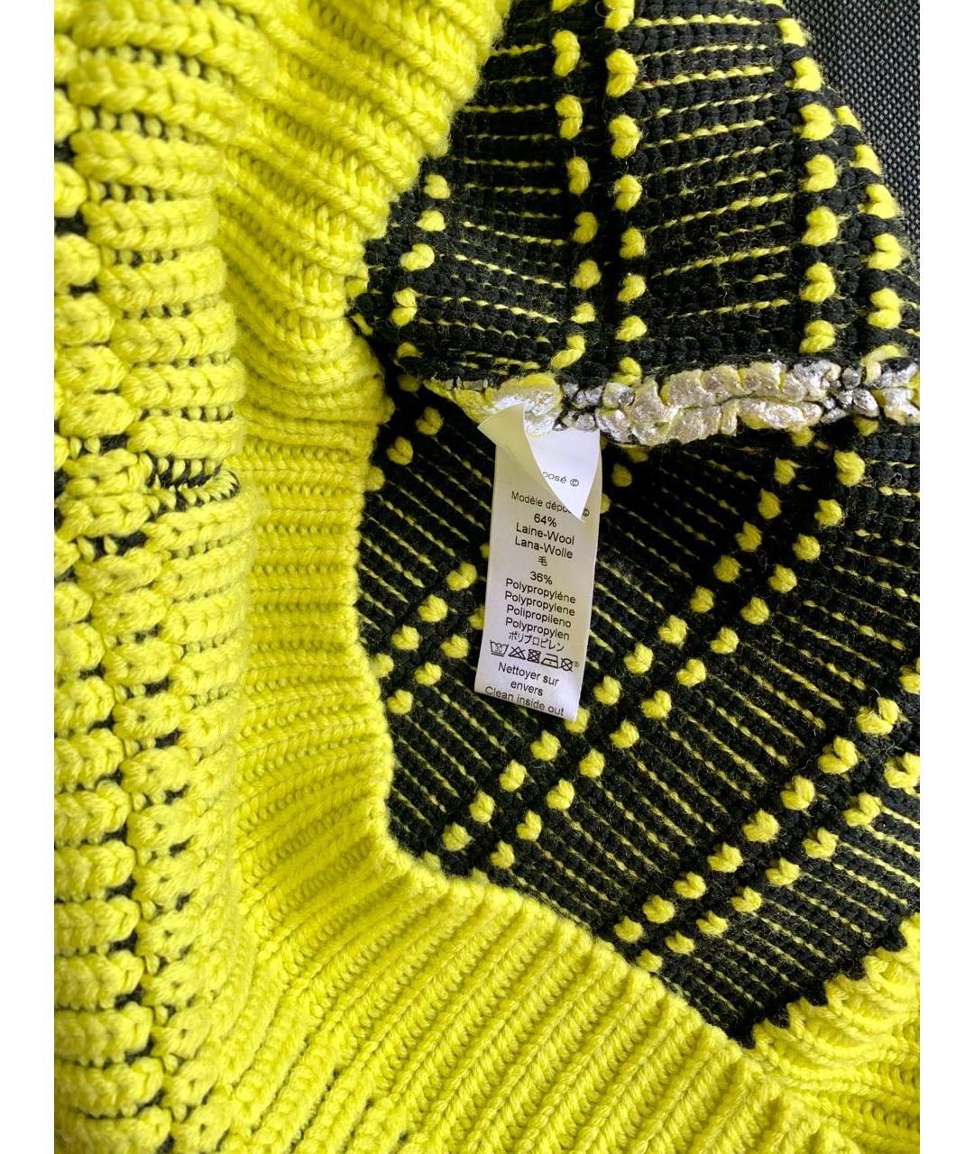 KENZO Желтая шерстяная юбка мини, фото 5