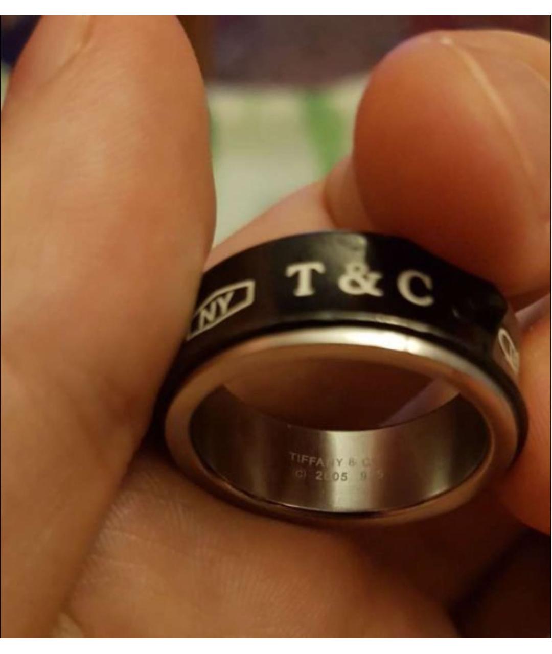 TIFFANY&CO Черное серебряное кольцо, фото 3